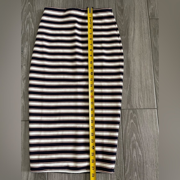 Lovers + Friends, Reformation Bodycon Pencil Striped Skirt,Navy & Pastel—XS••• - Picture 16 of 16